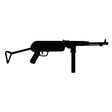 mp 40 gun isolated on white background