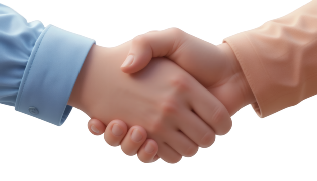 Close up of two people shaking hands symbolizing agreement and partnership in business or cooperation