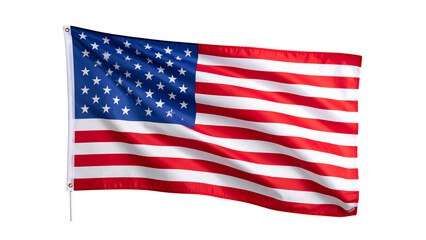 American flag isolated on transparent background, PNG
