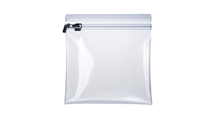 Plastic zipper bag  isolated on white background
