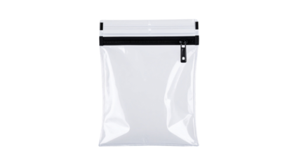 Plastic zipper bag  isolated on white background