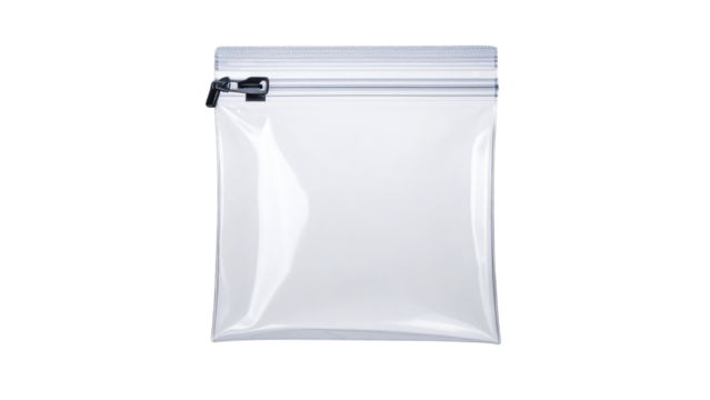 Plastic zipper bag  isolated on white background