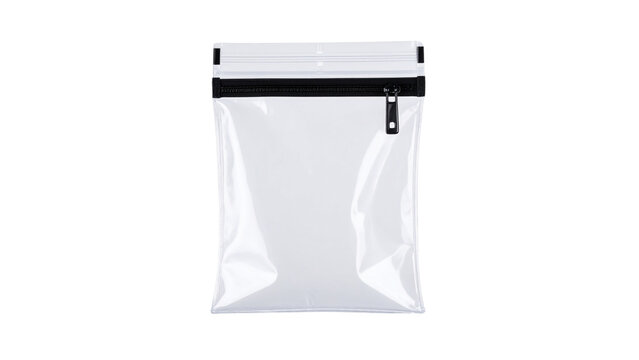 Plastic zipper bag  isolated on white background