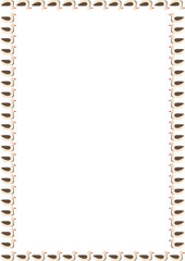 Simple swimming duck frame. Cartoon duck floating on water. Wildlife bird on white background border