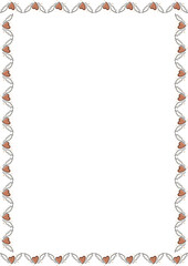 Hearts concept square frame. Heart, love, romance or valentine's day red heart. Artistic frame