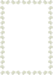 Bright magnolia flower frame. Flourish blossom elements graphic template. Cute magnolia flower