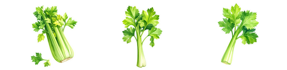 Fresh and vibrant celery stalks ready for healthy dishes and snacks.