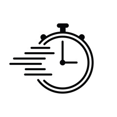 Clock timer icon. Vector illustration.