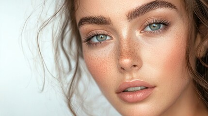 Obraz premium A soft makeup look enhancing natural features