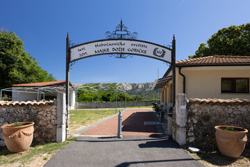 Cycle trail leading to Church of the Mother of God in Jurandvor