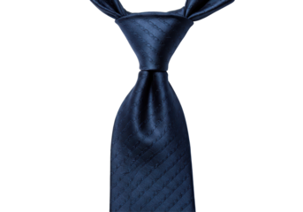 Isolated Dark Blue Textured Necktie for Formal Attire