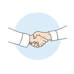 Handshake gesture. Human hand vector illustration