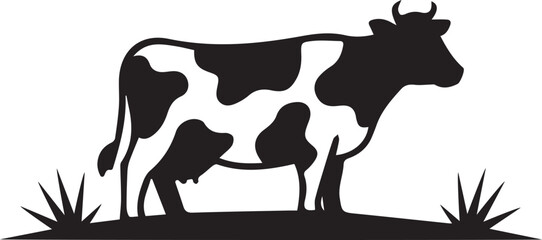 farm cow outline, dairy animal silhouette, livestock icon vector, rural cow shape, grazing cow sketch, domestic cow art, black cow image, cute farm animal, bull and cow silhouette