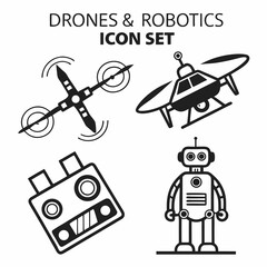 Drones & Robotics
icon set bundle , vector art & svg 