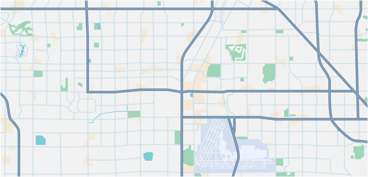 Layered editable vector illustration outline Map of Las Vegas,USA