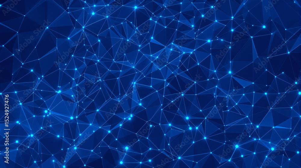 Poster abstract network visualization: a mesmerizing representation of interconnected nodes and lines, show