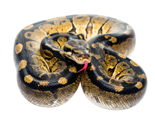 Close-up of a majestic python snake.