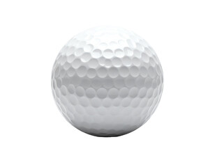 Close-up of a golf ball on black background. - obrazy, fototapety, plakaty