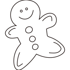 Smiling Gingerbread Man Doodle

