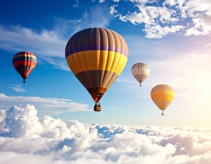 Naklejka premium 沢山の気球