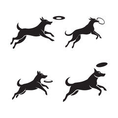 Leaping Dog Catching Frisbee Midair