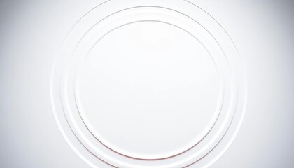 Abstract concentric white rings fading on background, close-up flat lay, art, circles