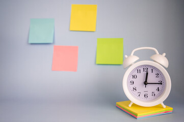 Time, trial and error. Clock and note paper. Deadline