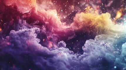 Obraz premium Abstract swirling clouds of vibrant color