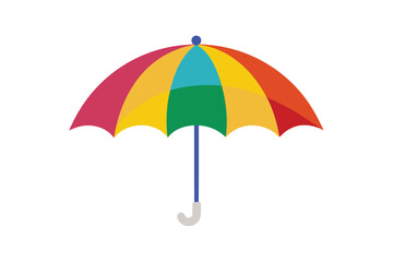 colorful umbrella isolated on white