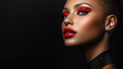 Obraz premium A striking model with unique, bold features