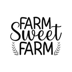 Naklejka premium Farm Sweet Farm Sign Vintage Country Home Wall Art