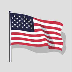 Fototapeta premium Illustration of United States of America Flag
