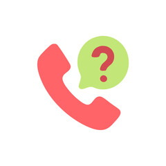 Phone Call with Question Icon