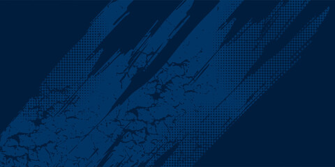 Grunge Abstract Blue Texture with Halftone and Crack Effects