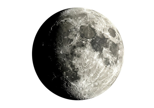 Isolated Full Moon with Detailed Craters