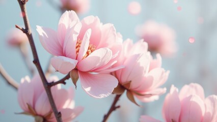 Delicate Pink Magnolia Blossom: A Symbol of Spring and Renewal