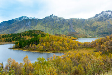 Obraz premium Autumn in Nordland County - Norway
