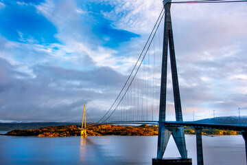 Obraz premium Halogaland Bridge in Narvik - Norway