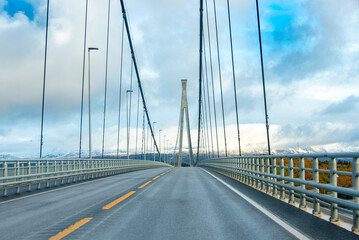 Obraz premium Halogaland Bridge in Narvik - Norway