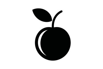 Black  fruit vector illustration silhouette