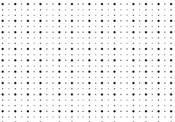 Black dot grid on white background.