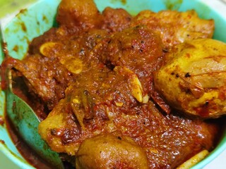 fried chicken wings with rice