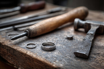 Crafting tools focus on ring convey skill and precision