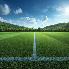 Obraz premium Mountain Valley Landscape with Houses and Fence