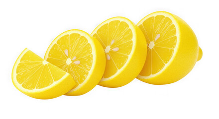 Vibrant Lemon Slices: Juicy Citrus Fruit Photography