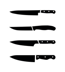 knife kitchen set , for food, fork, vector drawing