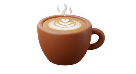 Stunning 3D Render: A Cup of Latte Art