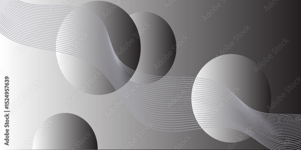 Poster abstract wavy gray lines stream element for design on a white background. you can use for web, textu