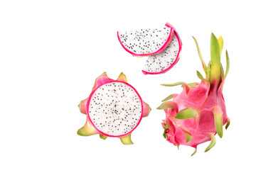 dragon fruit isolated on transparent background