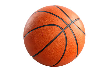 Fototapeta premium Realistic Basketball Close Up Isolated on Transparent Background